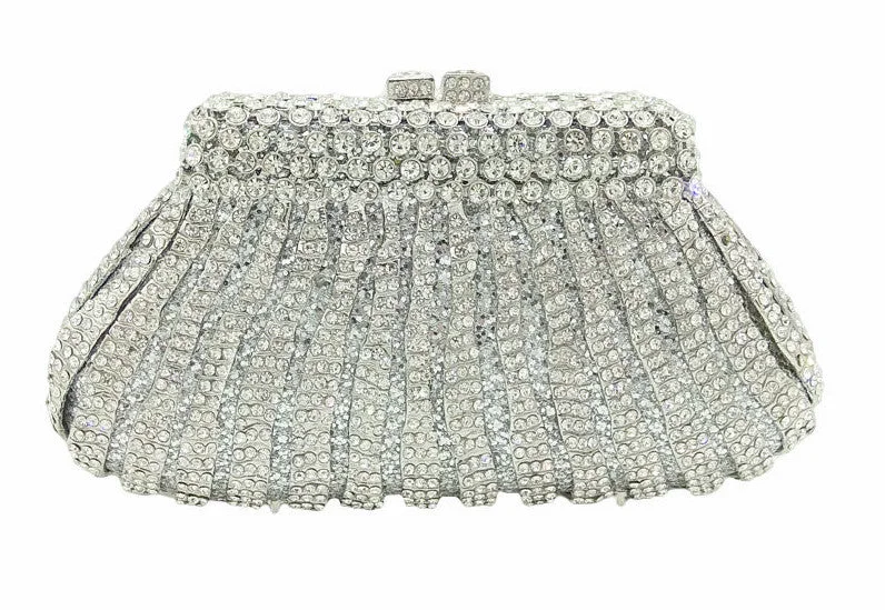 Silver Diamante Evening Bag